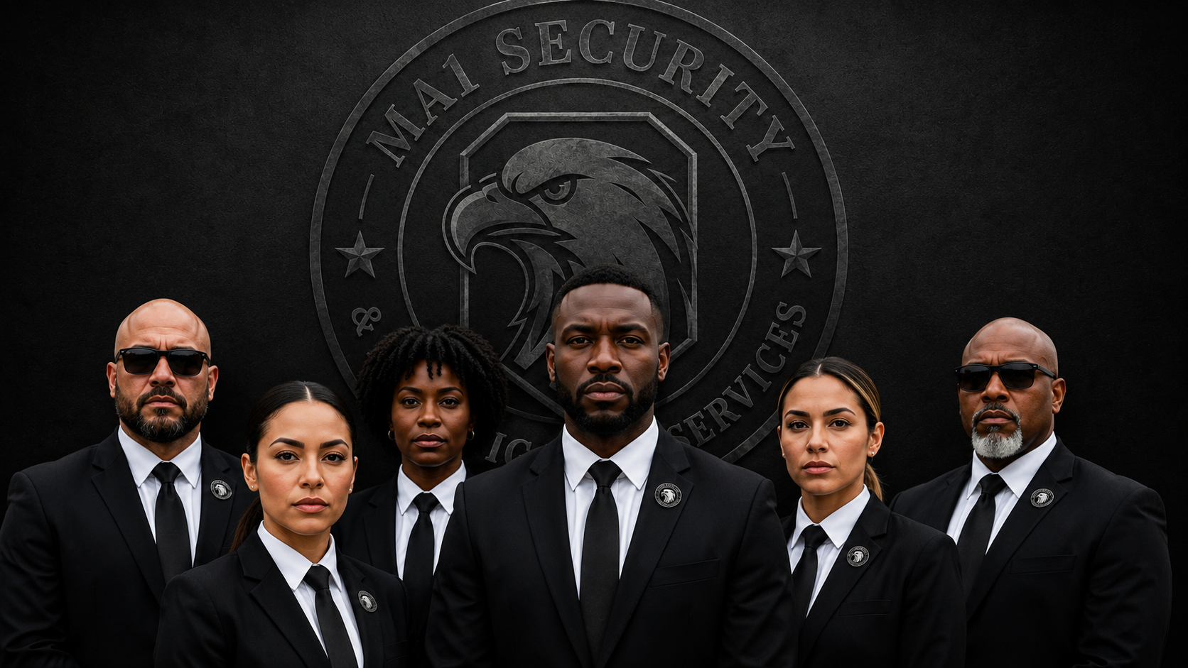 MA1 protective team wearing business suits